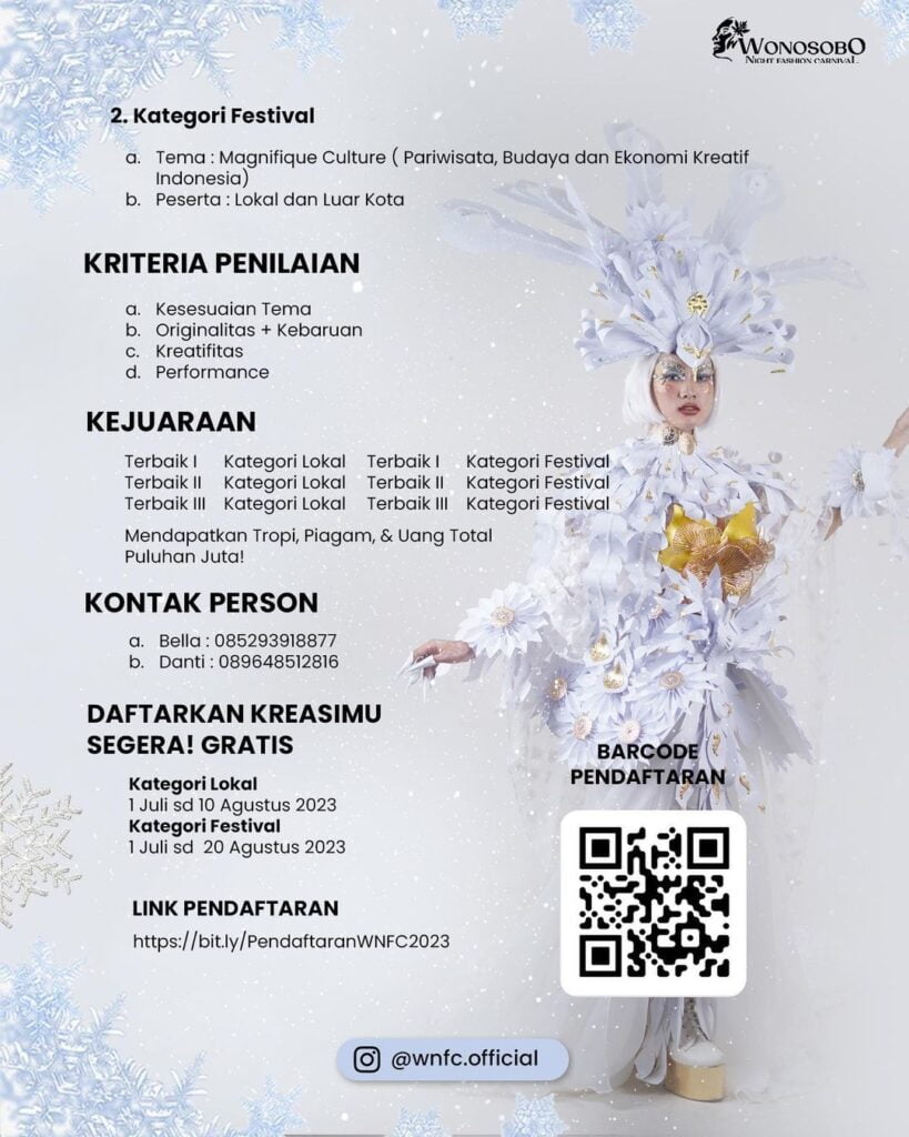 Wonosobo Night Fashion Carnival WNFC 2023 Genpi Jateng