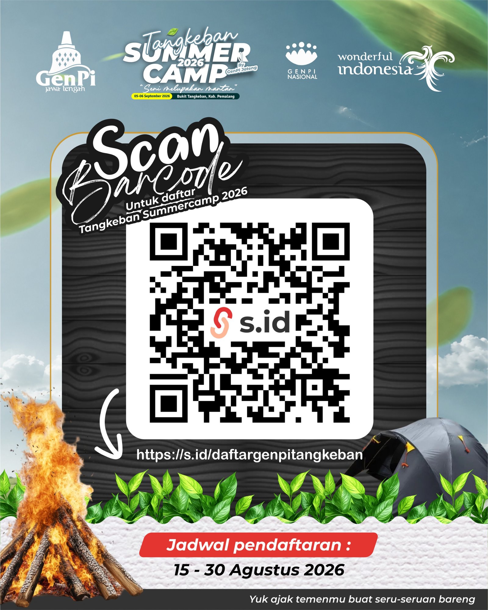 QR code pendaftaran Tangkeban Summer Camp 2026