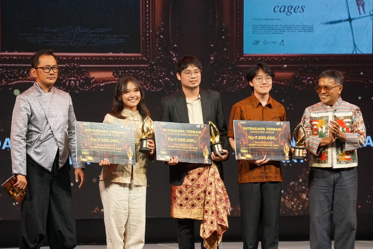 Suasana malam penghargaan Lawang Sewu Short Film Festival 2026